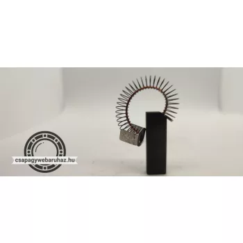 Szénkefe 6.3X10X32 drótos rugós füles , sarkából drót