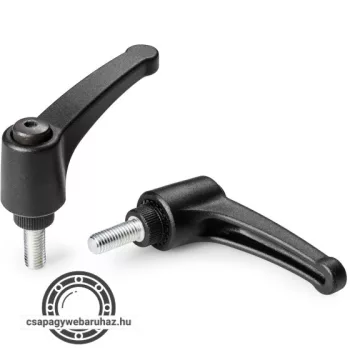   Szorítókar A581 , karhossz:108mm teljes hossz:125mm csavar:M16X50 horganyzott acél , fekete , külső menetes 