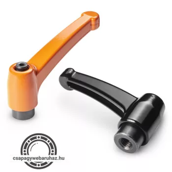   Szorítókar A592 , karhossz:80mm teljes hossz:91mm csavar:M10X13 horganyzott acél ,  fekete , belső menetes  