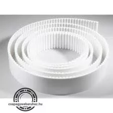 T5/10mm széles , poliuretán nyitott végű fogasszíj , acél erősítő szál , olajálló