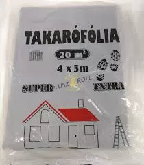 LZ takarófólia létrázható extra vastag PE 20m2 (4x5m) 40mikron szürke