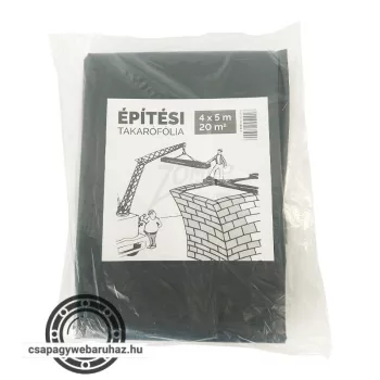   LZ építési takarófólia létrázható extra vastag PE 20m2 (4x5m) 75mikron fekete