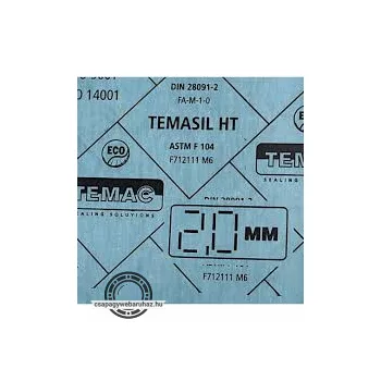 Tömítő lemez TEMASIL HT 0,5mm 750X750 tábla , TEMAC