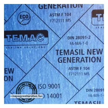 Tömítő lemez TEMASIL NG 1,5mm 750X750 tábla , TEMAC