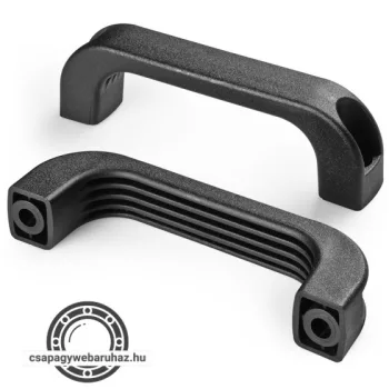  U fogantyú B224AE  teljes hossz:151mm furat:132mm teljes magasság:43mm furat átmérő:8,5 önkioldó rögzített fogantyú átmenő furattal