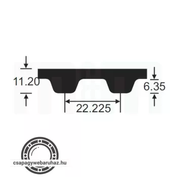   XH 1120 OPTIBELT fogasszíj , fogszám:128 , kerület:2844,80 , fogosztás:22,225mm