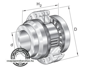 ZARF 40100 L-TV-A INA axiális/radiális csapágy