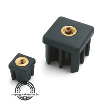   ZÁRTSZELVÉNY DUGÓ TCM68 négyzetes külső=40X40 belső=36X36 M12 , teherbírás:800kg , zártszelvény falvastagság:2mm