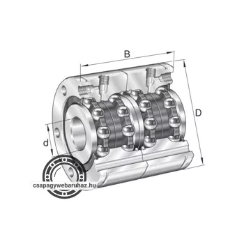   ZKLF 2575 2RS-2AP-XL INA axiális ferdehatásvonalú csapágy