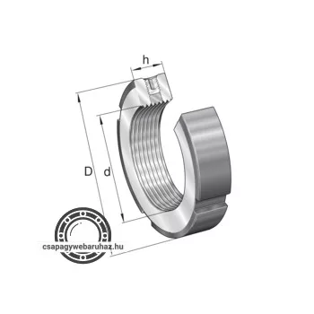 ZM 08 INA precíziós anya M8X0.75