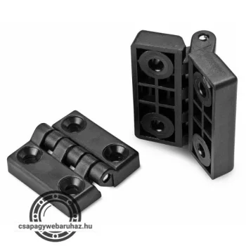   Zsanér 0400 48X48 , furat:30X30 6,5mm, poliamid , átmenő furatokkal , horganyzott acél csap