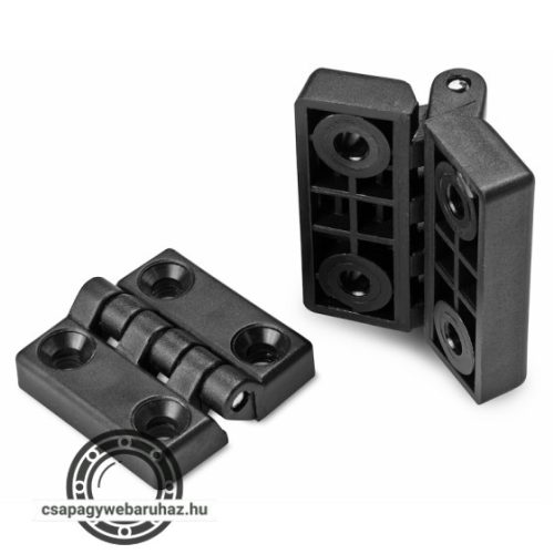 Zsanér 0400 96X96 , furat:60X63 10,5mm, poliamid , átmenő furatokkal , horganyzott acél csap