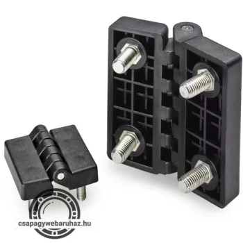   Zsanér 0431 64X64 , furat:40X40 M8X20mm, poliamid , menetes szegecs , lapos zsanér